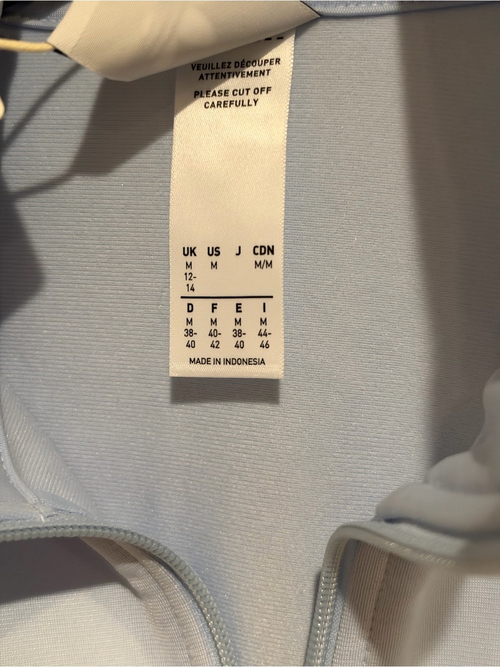 Adidas Light Blue Track Jacket with Burgundy Stripes - Picture 4 of 5